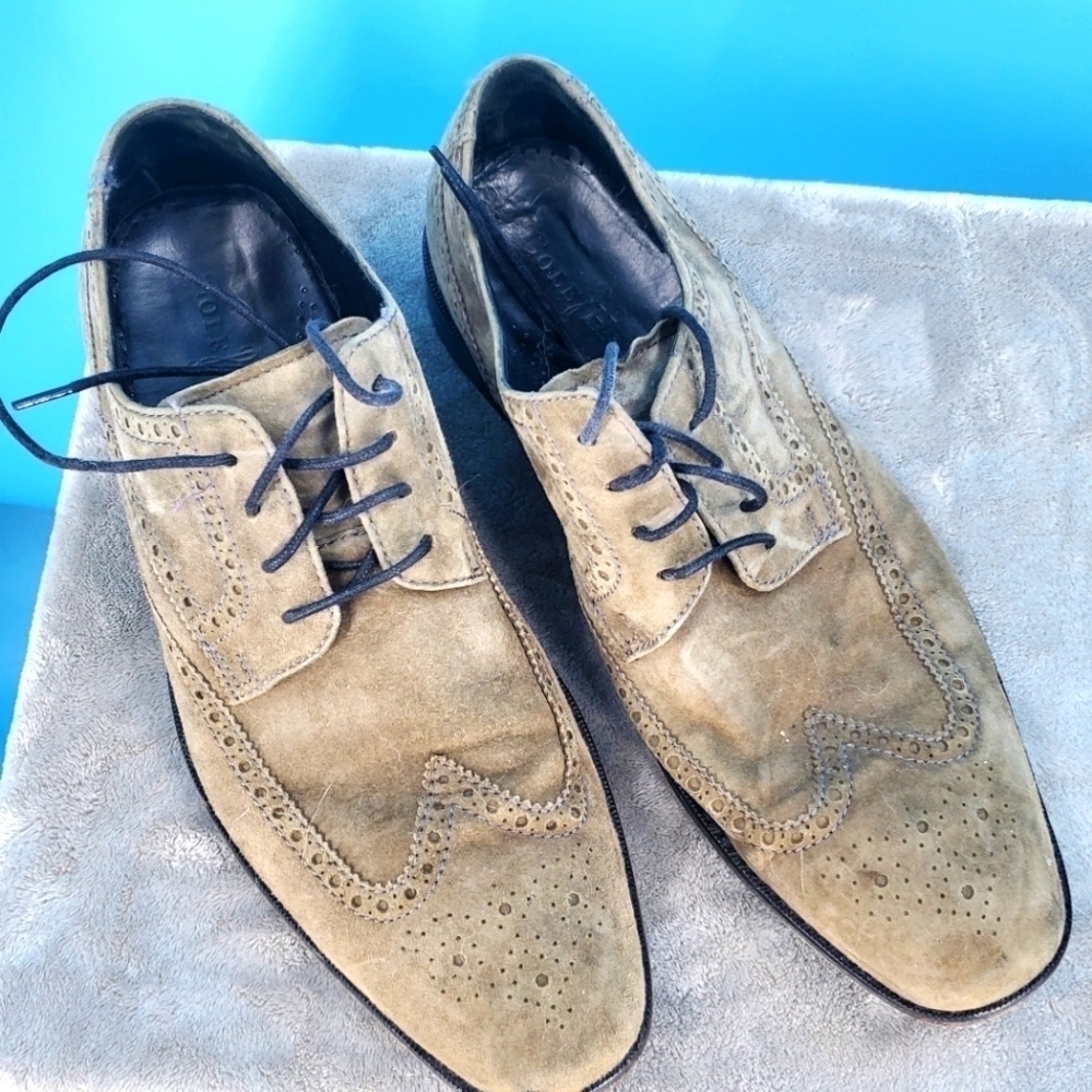 Cole Haan men's wingtip brown shoes 10.5